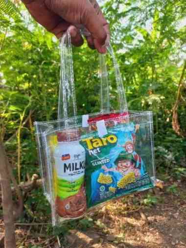 Tas Ulang Tahun Mika Transparan P20xL10xT15 Souvenir Ultah Anak Bening - MIHUN ABC