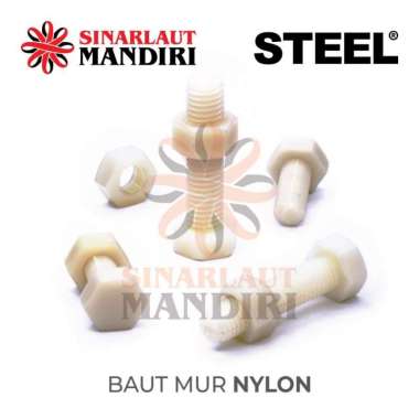 Baut Mur Nylon / Baut Mur Plastik / Baut Mur Nilon M 6 x 50