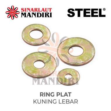 Ring Plat Kuning Lebar / Flat Washer / Plate Washer M4 x 1