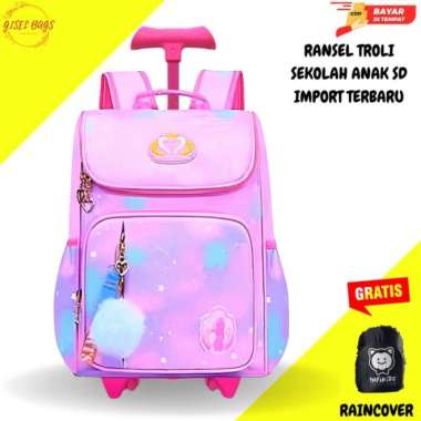Tas Koper Sekolah Anak Perempuan Sd Imrt Warna Rainbow Berkualitas - PINK RAINBOW+RC UNGU RAINBOW+RC