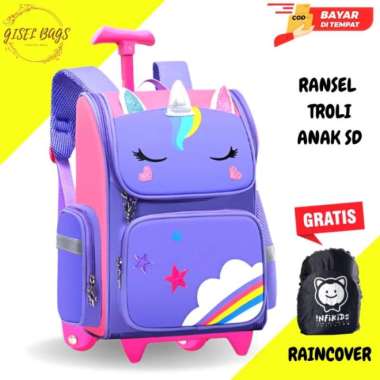 Tas Koper Sekolah Anak Perempuan Sd Imrt Warna Rainbow Berkualitas - PINK RAINBOW+RC 160492 UNGU+RC