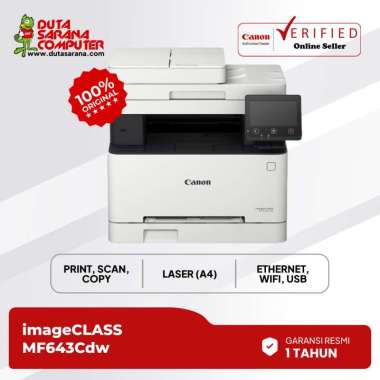PRINTER LASER COLOR CANON IMAGECLASS MF643CDW MF-643CDW MF 643CDW Printer Laser Color A4 All In One 