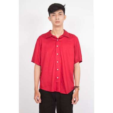 FortKlass GREMI Hem Pria Lengan Panjang Kemeja Cowok Polos Kemeja Casual Warna Biru Kemeja Pria Cowo
