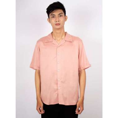 FortKlass GREMI Hem Pria Lengan Panjang Kemeja Cowok Polos Kemeja Casual Warna Biru Kemeja Pria Cowo