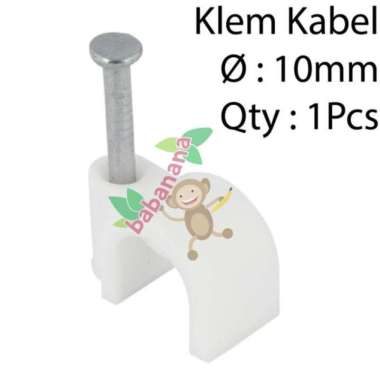 Klem Kabel diameter 10mm pengatur manajemen cable clip klip dinding