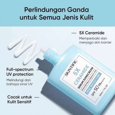 SKINTIFIC 5X CERAMIDE SERUM SUNSCREEN- sunscreen wajah 30ml