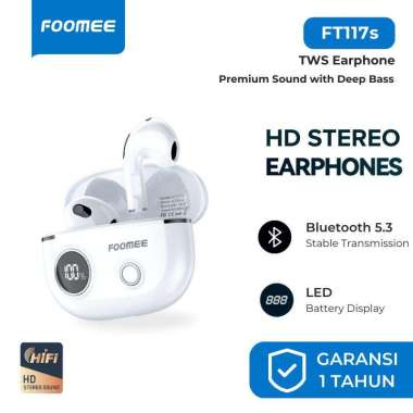 Foomee FT117s Earphone Bluetooth TWS True Wireless Stereo - LED