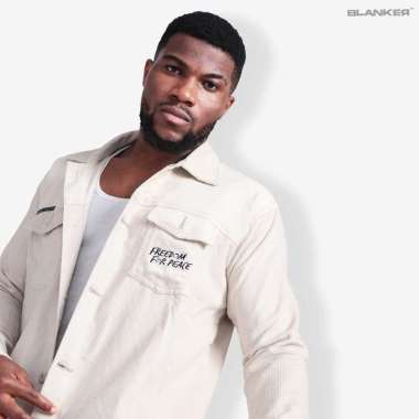 Blanker Jacket Corduroy / Casual Edition / Cream / Bordir Logo / jaket kodorai L