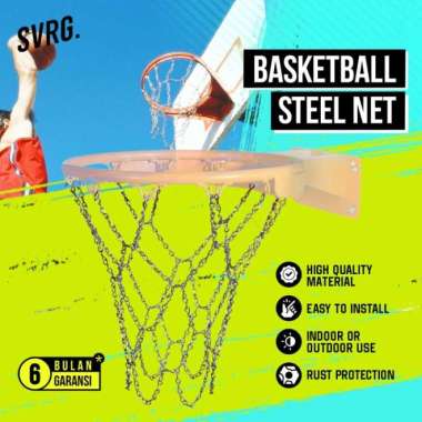 Basketball Fabric Net Ring Basket - Jaring Ring Basket Polyester dan Rantai - Net Polyester Net Rant