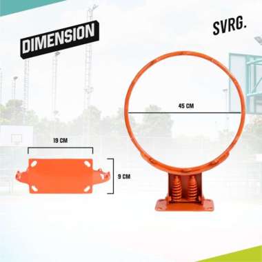 Basketball Fabric Net Ring Basket - Jaring Ring Basket Polyester dan Rantai - Net Polyester 1 Ring