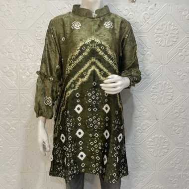Atasan jumputan palembang / Batik Jumputan palembang - Biru, S XXL Pupus