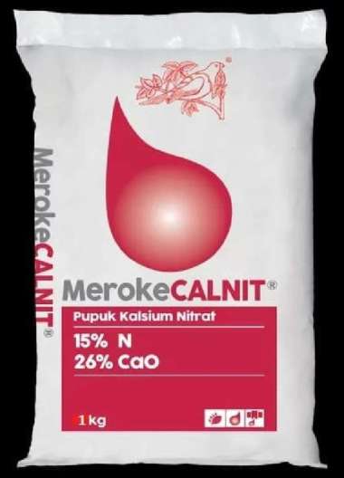 Pupuk Meroke CALNIT, Kalsium Nitrat, Ca(NO3)2, 1 KG, Kemasan asli