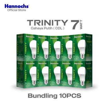 Hannochs Lampu Bohlam LED Trinity 7W isi 10pcs Cahaya Putih