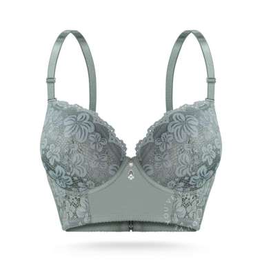 YouHave (You’ve) BH BRA Wanita Jumbo Bra Wanita Cup C Jumbo BH Kawat Brokat BRA 100208 Grey 38