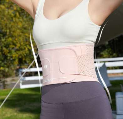 Waist Belt Support Pelindung Pinggang Korset Olahraga XL Pink