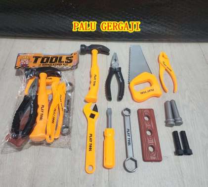 OEM MAINAN TOOL SET ANAK PERALATAN TUKANG TUKANGAN PALU GERGAJI
