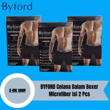 Celana Dalam BYFORD Boxer Isi 2 Pcs Bahan Microfiber CD Pria XXL
