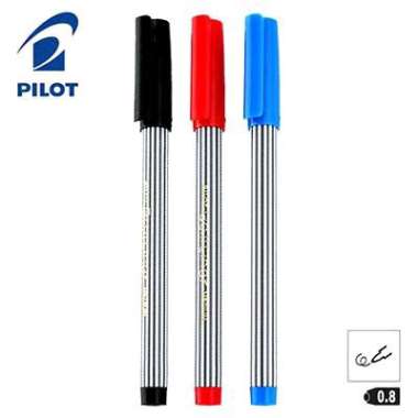 PILOT BL5M BALL LINER BALLINER MEDIUM BALLPOINT PEN PULPEN BELANG GARIS HITAM PUTIH biru