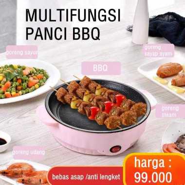 Panci BBQ Wajan Anti Lengket Pemanggang Listrik Korea Tumis Goreng