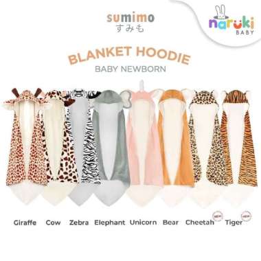Sumimo Baby Newborn Blanket Hoodie Selimut Topi Bayi Blanket Unicorn