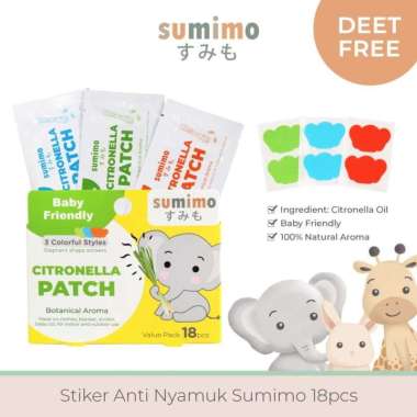 Sumimo Citronella Patch 18pcs 54pcs Stiker Anti Nyamuk Anak Bayi 18pc