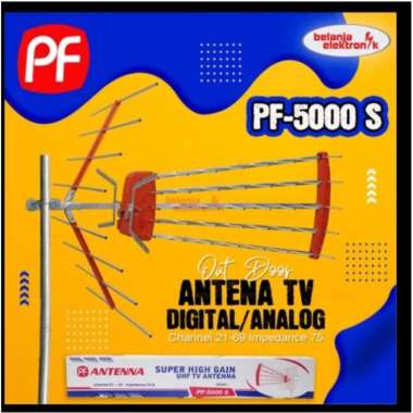 Antena Tv Luar Pf Goceng Pf5000 Super High Gain Uhf Super Jernih Multicolor