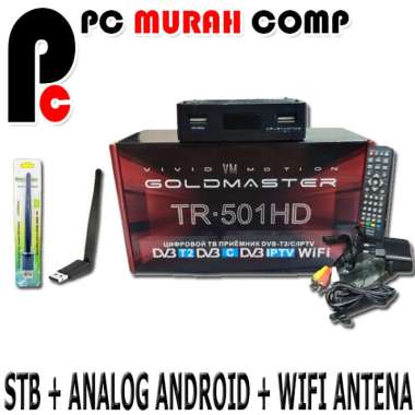 Stb Set Top Box Analoig Android + Antena Wifi Multicolor