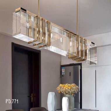 Lampu Gantung Bar / Lampu Meja Makan / Modern Glamor Lamp (PO771) Panjang 150 cm