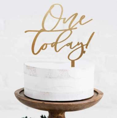 Cake Topper One Today Baby | Topper Akrilik | Topper Kue Hiasan Kue 17cm