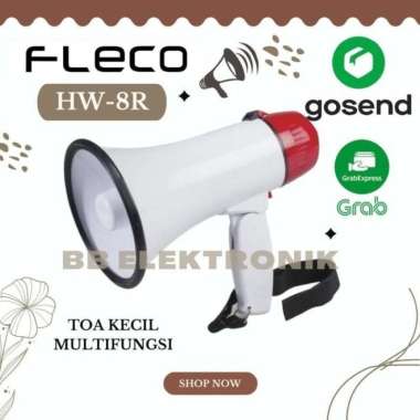 NEW FLECO HW-8R MEGAPHONE TOA KECIL ALAT PENYIAR SUARA