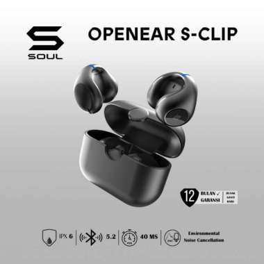 SOUL OPENEAR S-CLIP Wireless Air Conduction Ear Sound Clips TWS Black