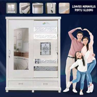lemari 2 pintu sliding / lemari pakaian 2 pintu sliding / lemari 2 pintu sliding jumbo