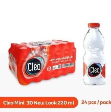 CLEO MINI 220ml - 1 Dus Isi 24 Botol - Air Minum CLEO