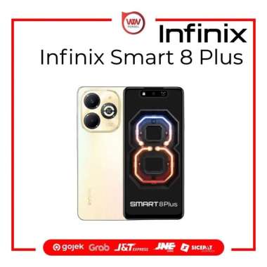 Hp Infinix Smart 8 Plus Ram 4GB Internal 128GB Garansi Resmi Shiny Gold