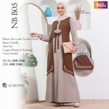 Nibras gamis nb b05 almond XL