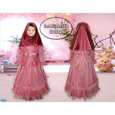 Baju muslim anak usia 5-8 tahun gamis anak set hijab gamis anak baju muslim anak perempuan gamis bru