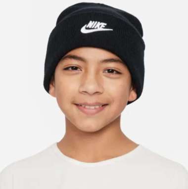 Nike Peak Big Kids Beanie Black Hitam HF5498-010 Topi Kupluk Original 100%