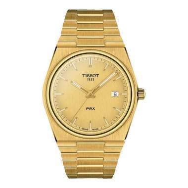 Tissot PRX T137.410.33.021.00 Jam Tangan Diving Pria 40mm Gold Dial Quartz