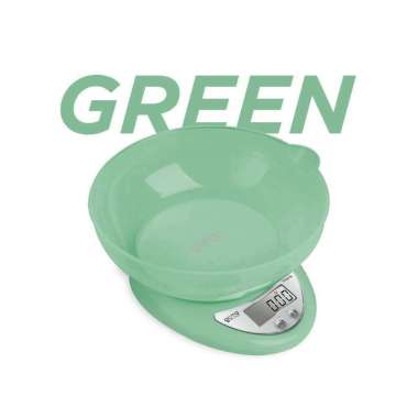 Timbangan Dapur Digital Kue Bumbu Mangkok Goto Walter Kitchen Scale 5 Kg Hijau