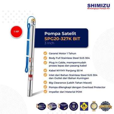Shimizu SPG327K SPG-327K SPG 327 K SPG 327K- Submersible pump(1 HP)+Kabel SPG20-327K BIT Original Ne