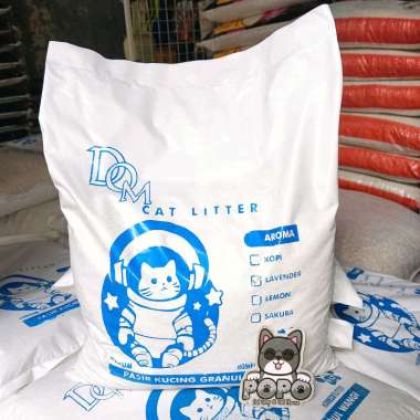 pasir kucing gumpal wangi DOM cat litter 5L kopi
