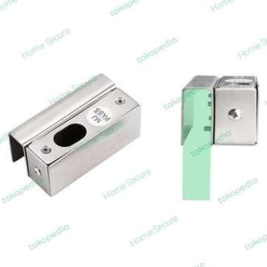 Bracket Dropbolt Pintu Kaca Frameless Bahan stainless Mini Bracket