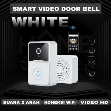 Smart Video Doorbell Kamera WiFi / Intercom Bell Rumah Kamera Wireless Putih