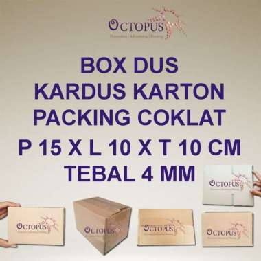 P 15 X L 10 X T 10 CM Tebal 4 MM Box Dus Karton Kardus Packing Coklat Polos Single Wall