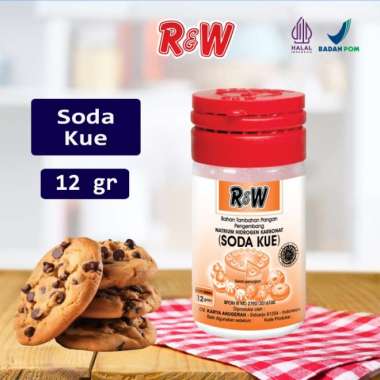 Soda Kue Baking Soda Pengembang Kue Rajawali R&W RW 12 g