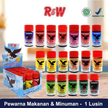 Pewarna Makanan Minuman Kue Rajawali R&W RW 12,5 ml 1 Lusin Kuning Telur