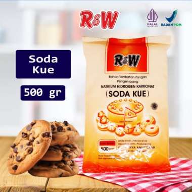 Soda Kue Baking Soda Pengembang Kue Rajawali R&W RW 500 Gr