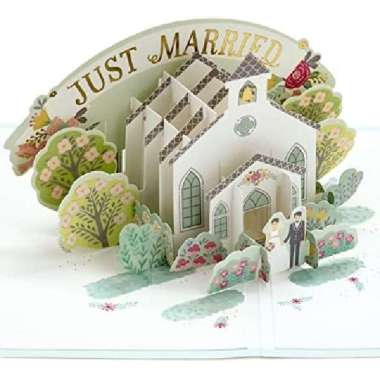 GREETING CARD- KARTU UCAPAN- HALLMARK- HAPPY WEDDING DAY- 3D POP-UP