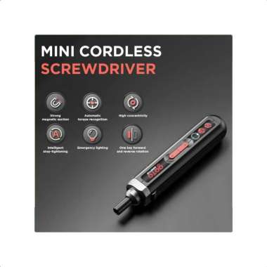 Goto Martis Mini Cordless Electric Screwdriver Set Mata Obeng Listrik