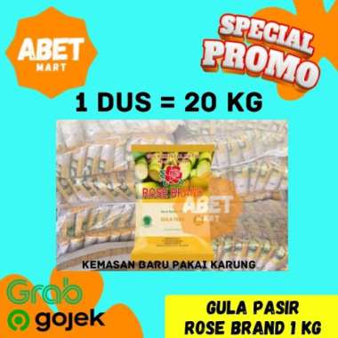 Gula Rose Brand Kuning 1 Karung 20Kg - 20 Kg 20 Pcs Gula Pasir Dus Pak Sweet Manis